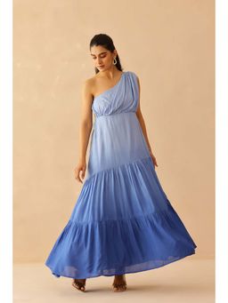 Masoomm - Blue Cascade Ombre Maxi Dress