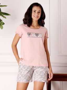 Bodycare - Multi-Color Women Printed Top and Shorts