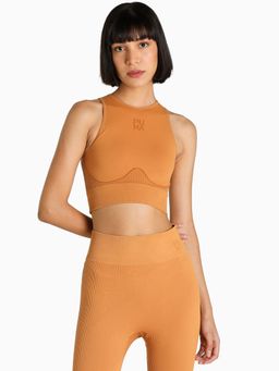 Puma - Infuse Evo Knit Cropped Women Brown Tanks