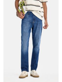 Snitch - Blue Washed Slim Casual Jeans for Men