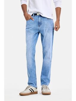 Snitch - Blue Washed Slim Casual Jeans for Men