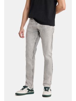Snitch - Grey Acid Wash Slim Casual Jeans for Men