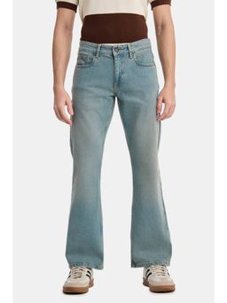 Snitch - Blue Washed Bootcut Casual Jeans for Men