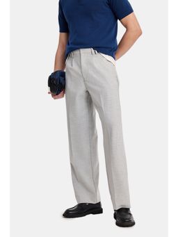 Snitch - Grey Washed Regular Casual Trouser for Men