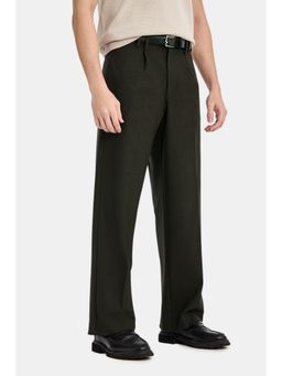 Snitch - Brown Washed Regular Casual Trouser for Men