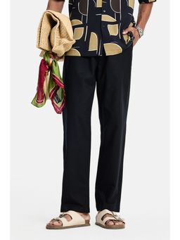 Snitch - Black Washed Relaxed Trouser for Men