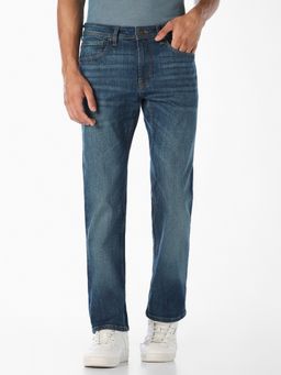 Jack & Jones - Men Blue Washed Clark Regular Fit Jeans