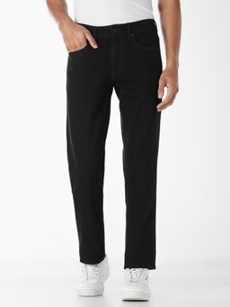 Jack & Jones - Men Black 5 Pocket Clark Regular Fit Jeans