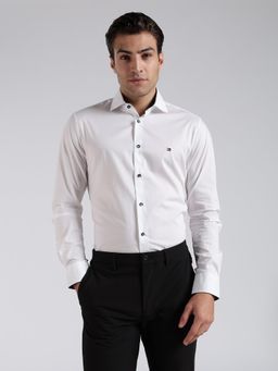 Tommy Hilfiger - Solid Slim Fit Cotton Shirt