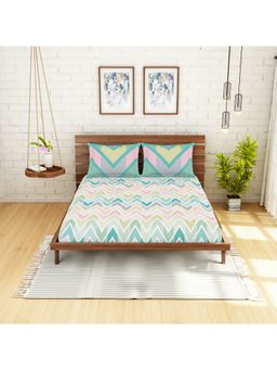 SPACES - 100% Cotton Bedsheets Double Soft Feel Skin Safe Breathable