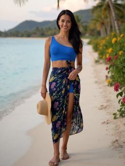 AOBA - Floral Printed Swimwear Cover-Up Sarong