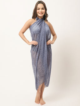 AOBA - Women Grey Printed Swimwear Sarong