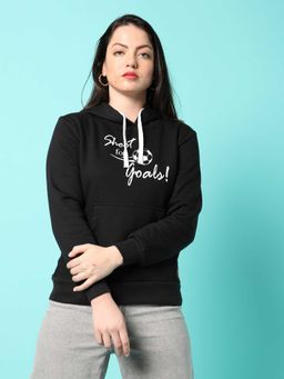 Campus Sutra - Womens Black Printed Sweatshirt