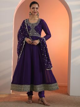 Libas - Purple Anarkali with Churidar and Dupatta
