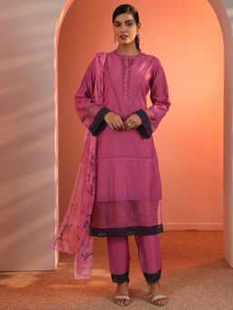 Libas - Pink Kurta with Pant and Dupatta