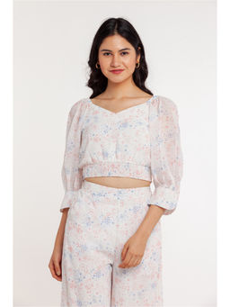 Zink London - Women Off White Printed Top