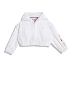 Tommy Hilfiger - Girls White Solid Hoodies