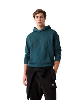 The Bear House - Men Cotton Animal Embroidered Hoodie