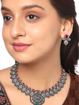 Yellow Chimes - Kolhapuri Kundan Choker Necklace Sets for Women.