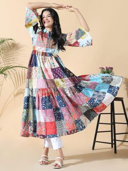 SHOWOFF - Women Multi Ethnic Motifs Anarkali Kurta