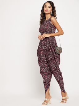 Uptownie - Womens Maxi Printed Dhoti Jumpsuit