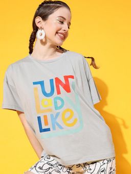 STREET 9 - Grey Over Size T-Shirt