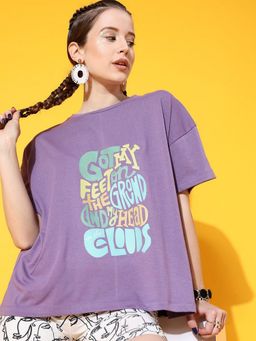 STREET 9 - Lavender Over Size T-Shirt
