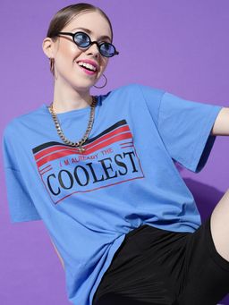 STREET 9 - Blue Oversize T-Shirt