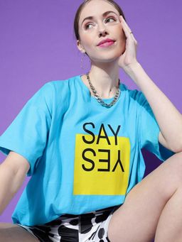 STREET 9 - Turquoise Oversize T-Shirt