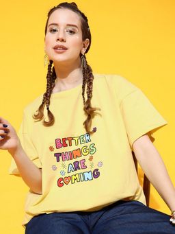 STREET 9 - Yellow Over Size T-Shirt