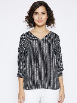 CRIMSOUNE CLUB - Women's Black Stripes Tops