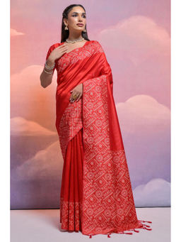 SGF11 - Red Kanjivaram Soft Silk Saree with Unstitched Blouse