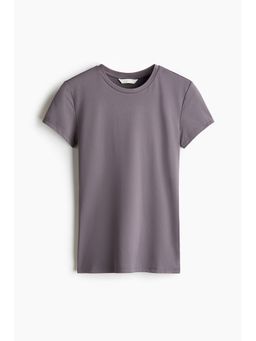 H&M - Women Purple Fitted Microfibre T-Shirt