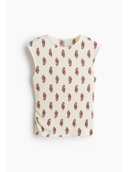H&M - Women White Textured Jersey Top