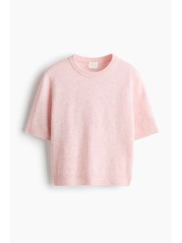 H&M - Women Pink Fine-Knit T-Shirt