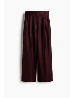 H&M - Women Red Wide Tailored Trousers