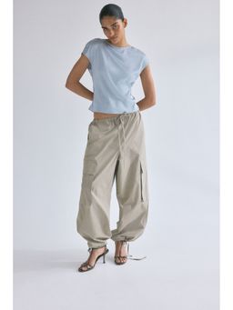 H&M - Women Blue Cut-Out Satin Top