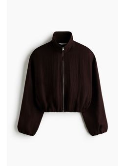 H&M - Women Brown Bubble-Hem Jacket