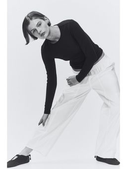 H&M - Women Black Long-Sleeved Jersey Top