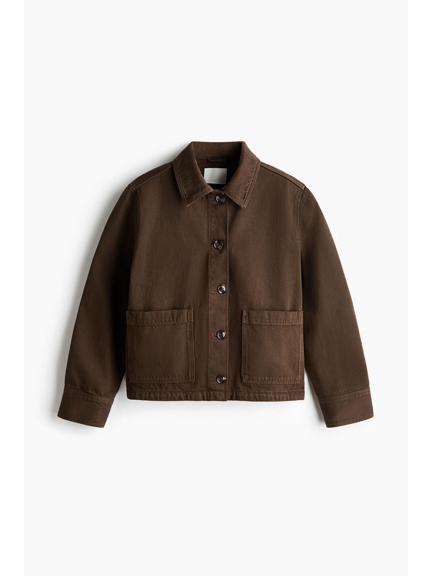 h&m Women Green Cotton Denim Jacket-picture-13