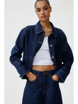 H&M - Women Blue Cotton Denim Jacket
