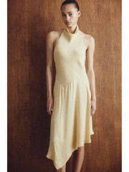 H&M - Women Beige Asymmetric Halter Neck Dress