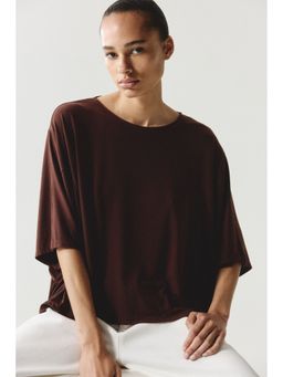 H&M - Women Brown Batwing-Sleeved Top