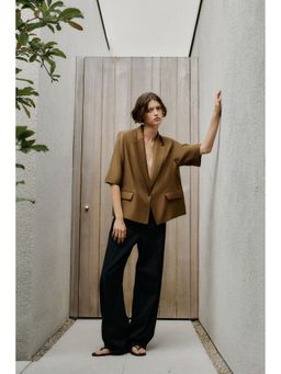H&M - Women Green Short-Sleeved Blazer