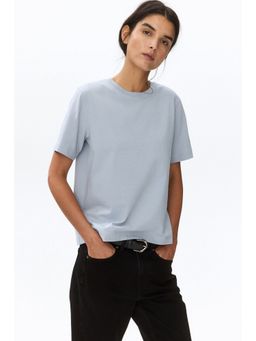 H&M - Women Blue Cotton T-Shirt