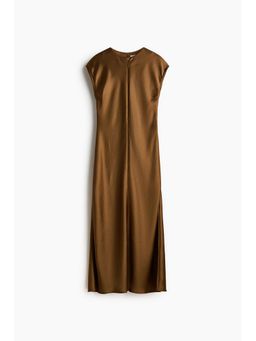 H&M - Women Gold Satin Midi Dress