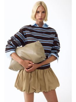 H&M - Women Brown Long-Sleeved Boat-Neck Top