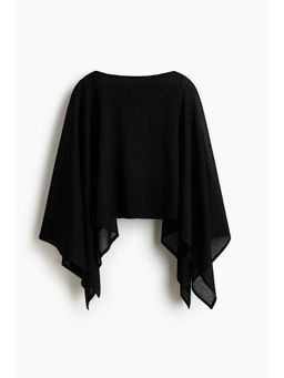 H&M - Women Black Fine-Knit Cape Top