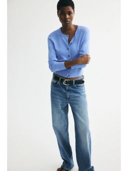 H&M - Women Blue Fine-Knit Cardigan