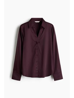 H&M - Women Purple Collar Shirt